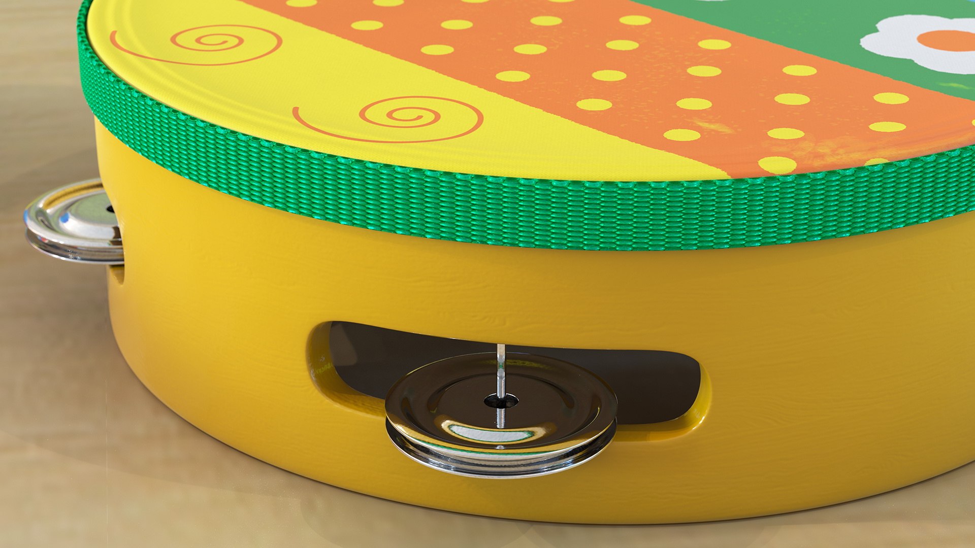 3D handheld toy tambourine model https://p.turbosquid.com/ts-thumb/uQ/IHZS5e/xVEqtlnc/handheldtoytambourine3dsmodel005/jpg/1601023499/1920x1080/fit_q87/e48b6d96447cd3c20ca2f563e88f2caf0edc5865/handheldtoytambourine3dsmodel005.jpg