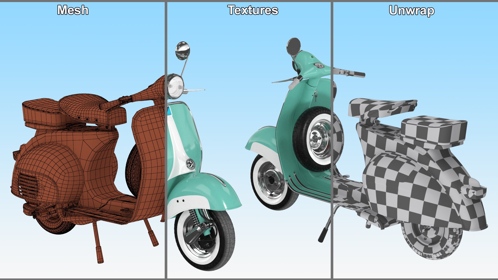 Vintage Vespa 125 Scooter Green 3D https://p.turbosquid.com/ts-thumb/uQ/IgrG6U/GJ/vintagevespa125scootergreen3dmodel028/jpg/1720003901/1920x1080/fit_q87/b53805a199f1f7ae9469ecb0bf38618d37b4ebbd/vintagevespa125scootergreen3dmodel028.jpg