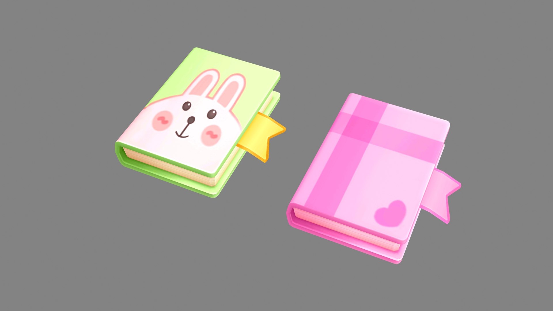 Cartoon Notebooks Low-poly 3D Model - TurboSquid 1961944