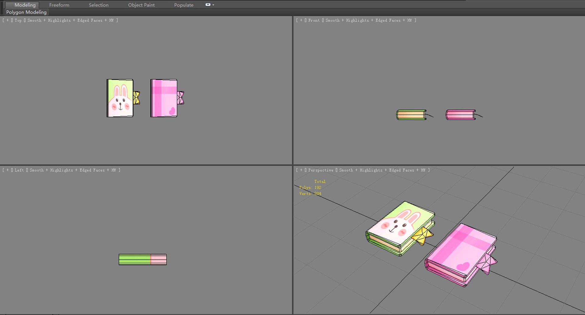 Cartoon Notebooks Low-poly 3D Model - TurboSquid 1961944