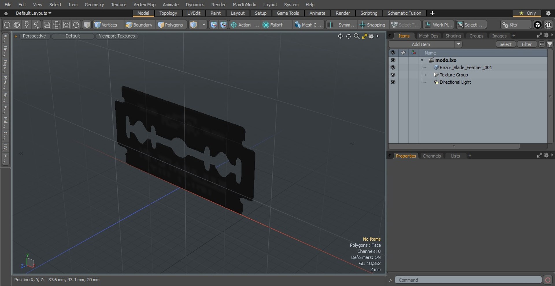 Razor Blade Feather 3D - TurboSquid 1944999