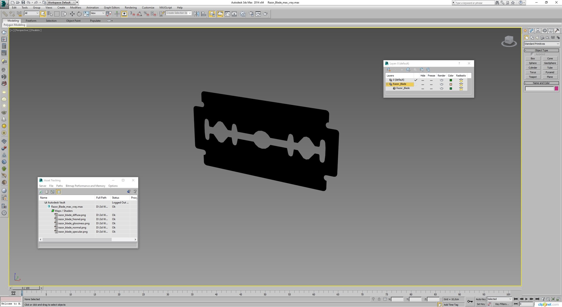 Razor Blade Feather 3D - TurboSquid 1944999