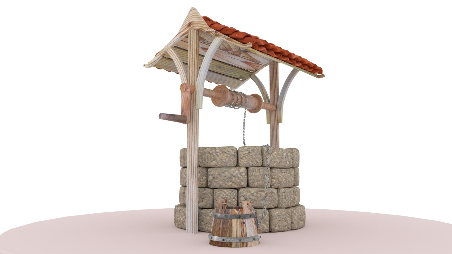 Well wooden model - TurboSquid 1330135