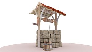 well wooden model