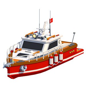 Cartoon BOAT 02 3D model