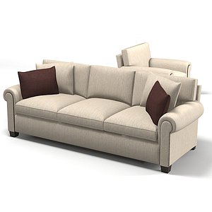 3ds max baker sofa 6384-96
