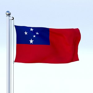 Animated Samoa Flag