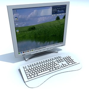 monitor keyboard 3d max