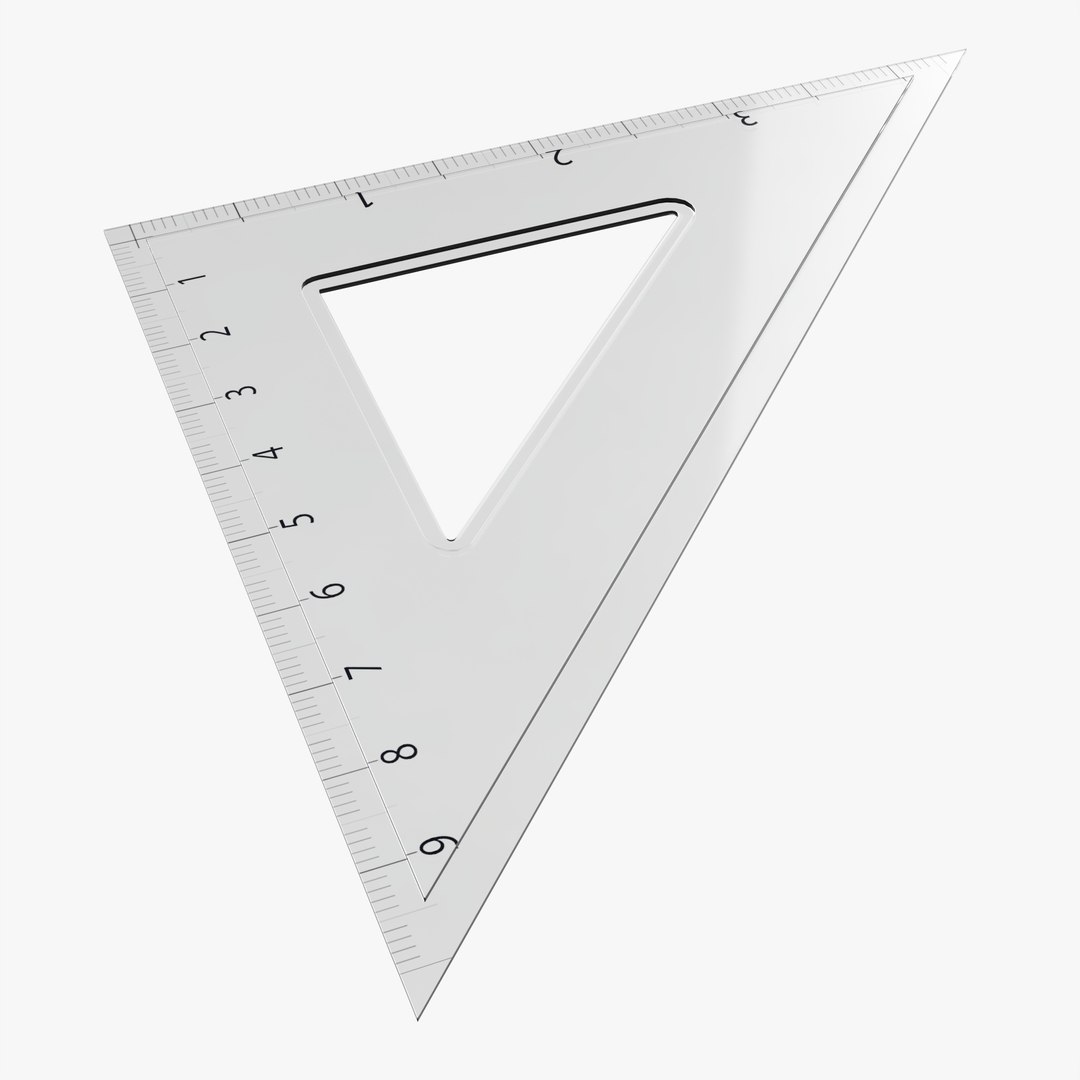 三边直尺023d模型