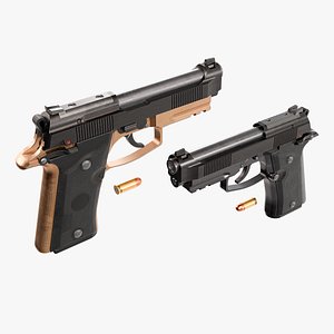 3D Beretta 80X Cheetah pistol