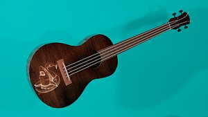3D Ukelele Low Poly Game Ready