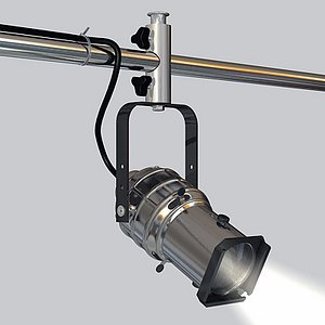 3d theatre stage light spotlight model