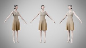 3D Dress 36 Grullo With Design
