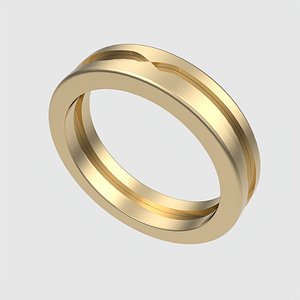 Sleek Triple-Band Modern Ring JDBCo 3D