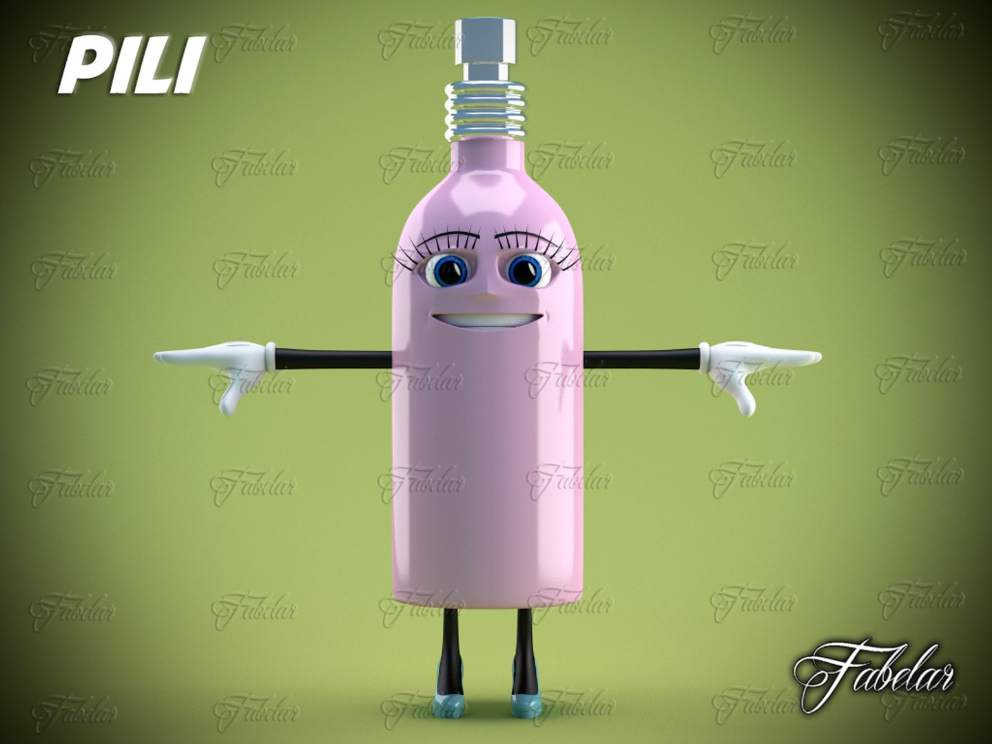 3d pili character