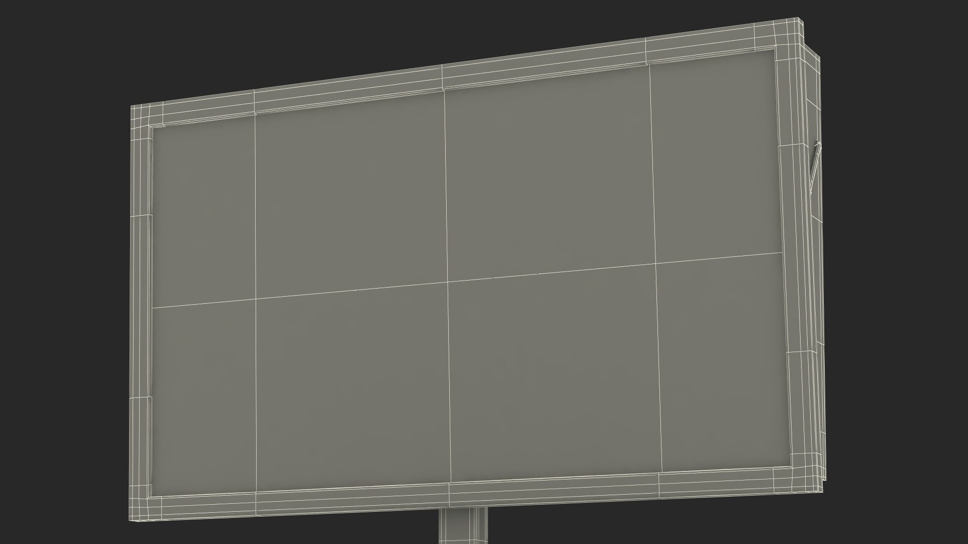 3D Electronic Traffic Message Sign Turned Off Model - TurboSquid 2099518