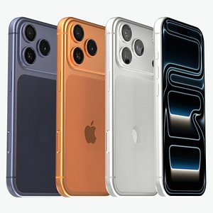 3D Apple iPhone 17 Pro All Colors model