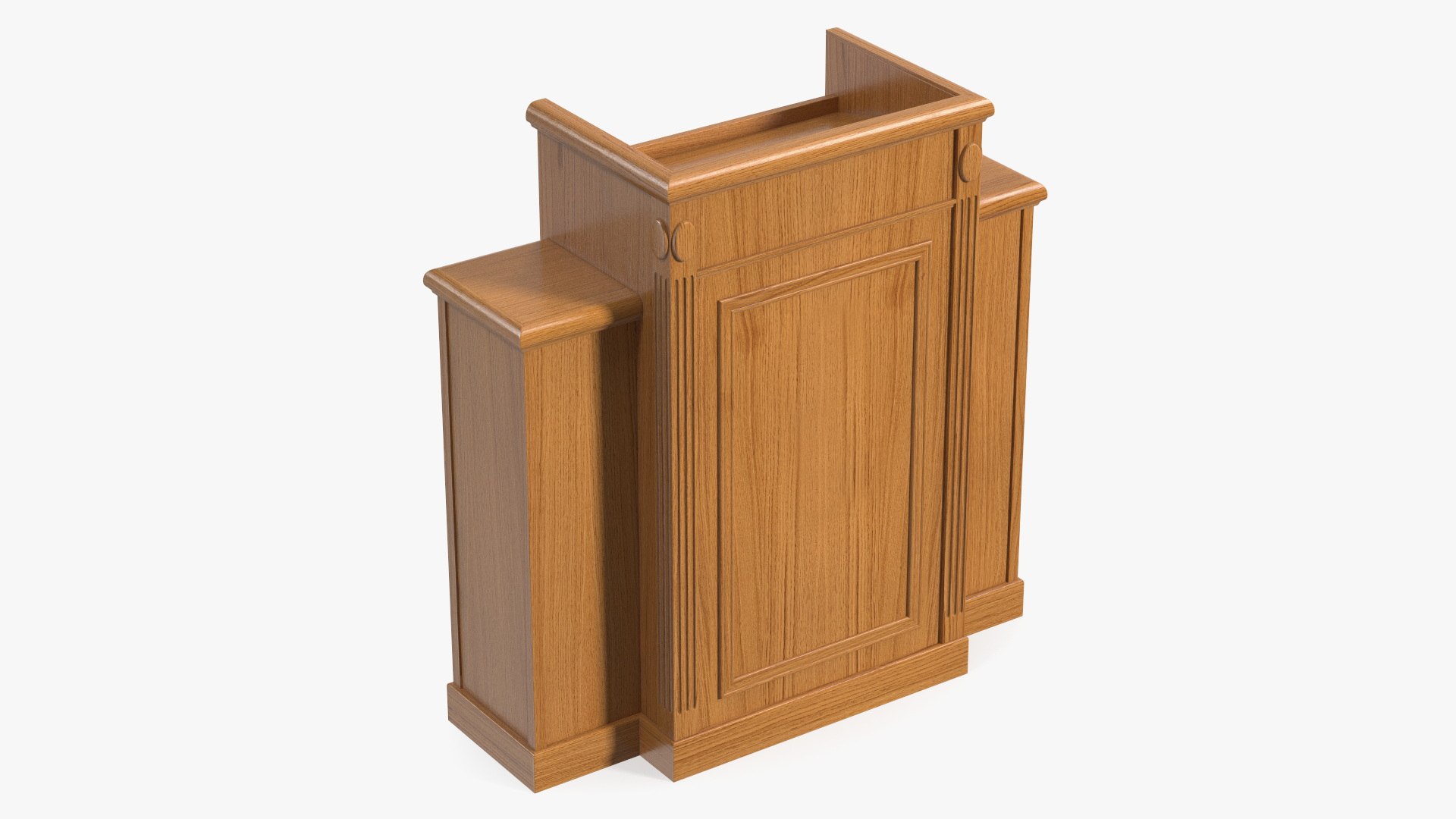 Religious Pulpit Light Wood 3D model preview