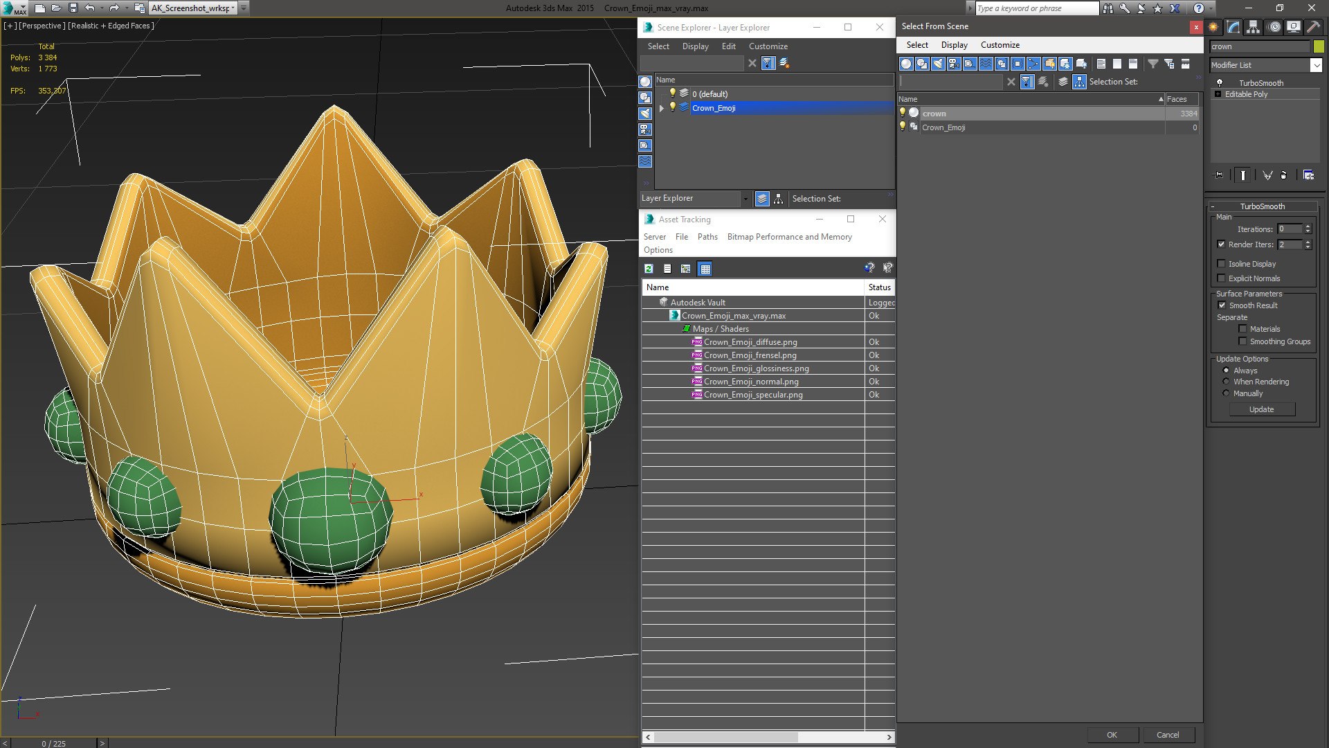 Crown Emoji 3D model https://p.turbosquid.com/ts-thumb/uR/OU3kVt/i5/crownemoji3dsmodel019/jpg/1647635140/1920x1080/fit_q87/6951dd26bfd325e56476522128e7df1747dff48f/crownemoji3dsmodel019.jpg