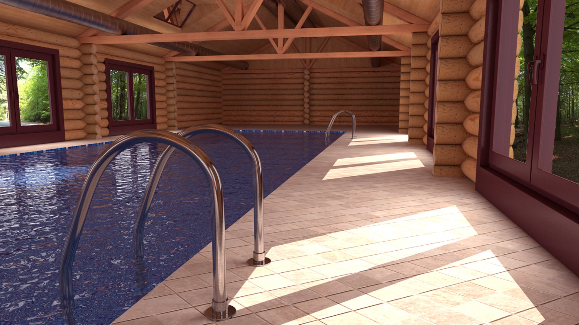 3d Model Interior Pool