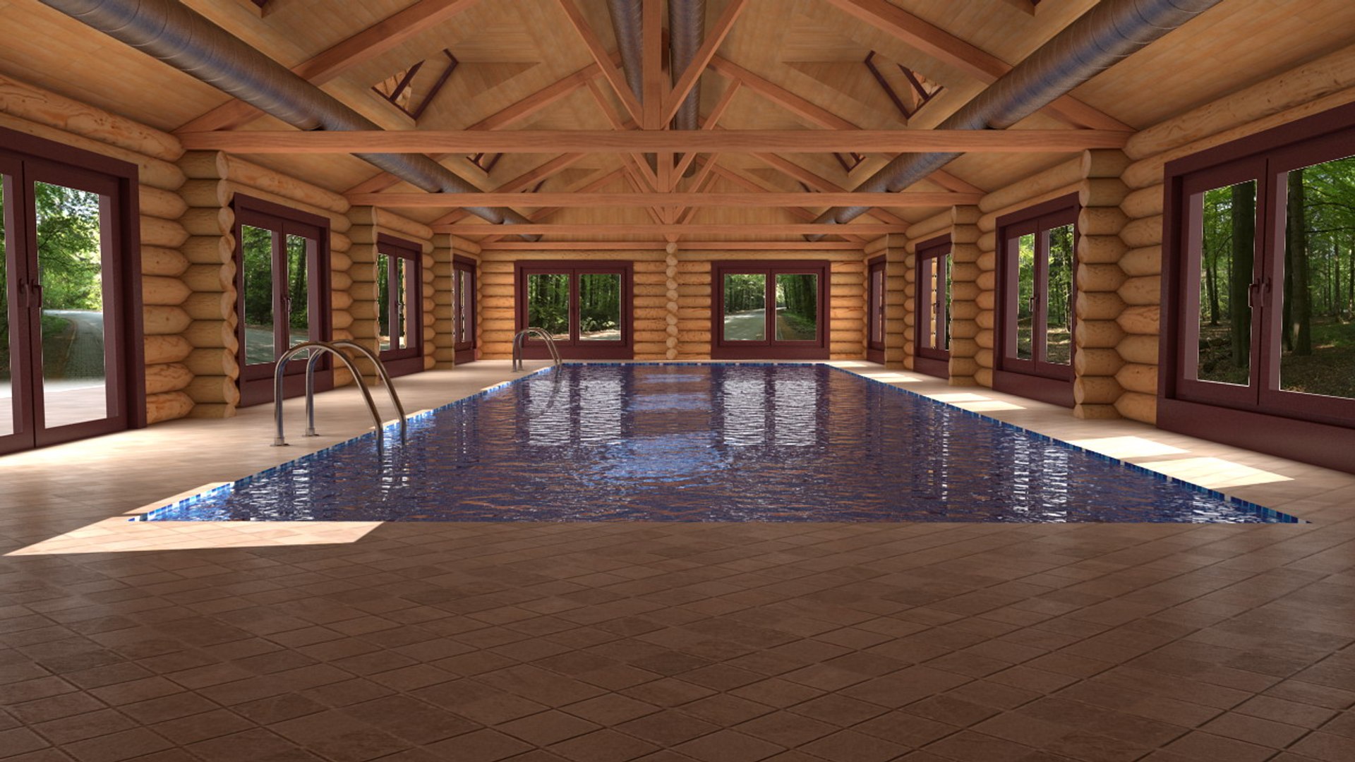 3d Model Interior Pool