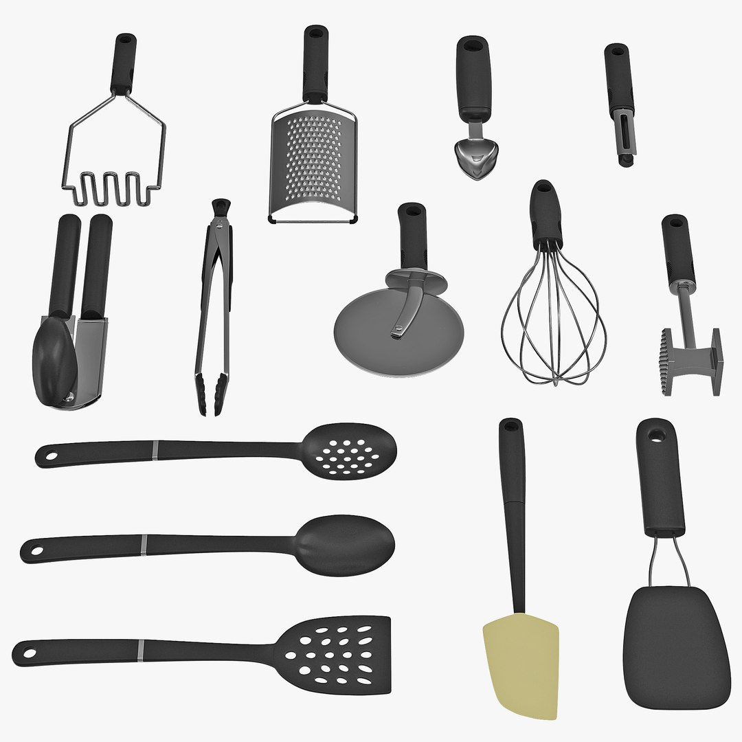 Kitchen Tools 3D Models Set 2 3D model preview