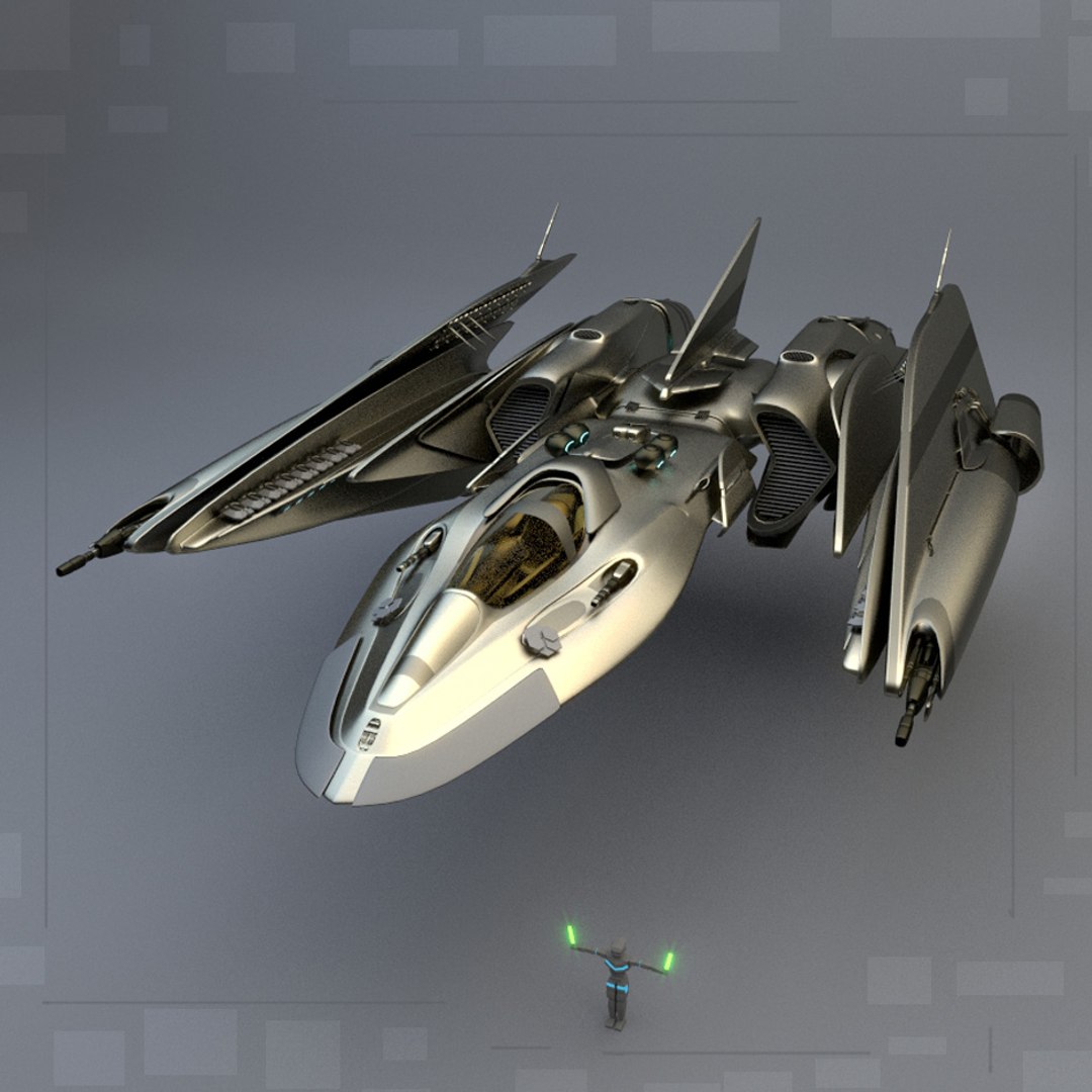 Space Spaceship 3d Model