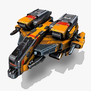 3D model bomber spacecraft space