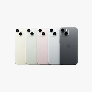 Apple iPhone 15 in Official Colors and Design 3D model