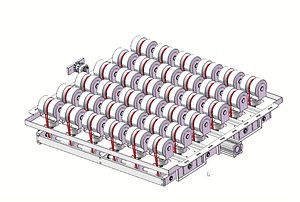 High-Speed Wheel Sorter Conveyor for Logistics  Express Industry 3D model