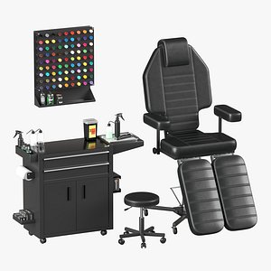 Tattoo salon furniture 3D model