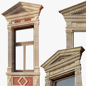 Classic window frame Corinthian Order capital