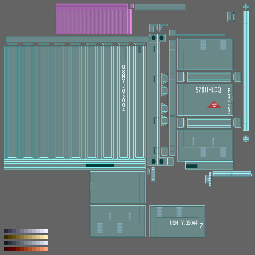 Cargo Shipping Container 3d Model