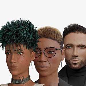 3D model Rigged People Collection
