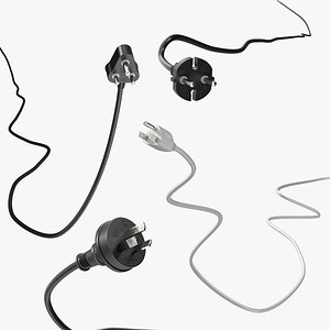 Rigged Electric Plugs Collection 2 for Cinema 4D 3D model