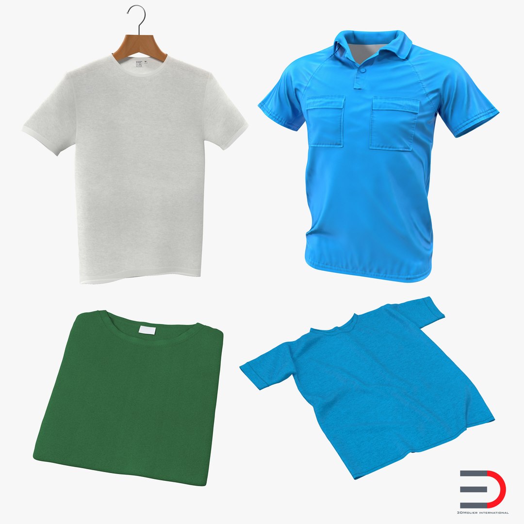 T-Shirts 3D Models Collection 3D model preview