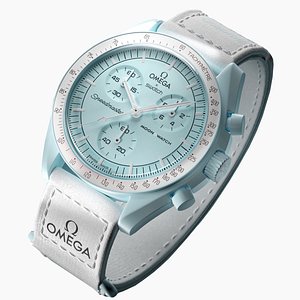3D Swatch X Omega MoonSwatch Uranus