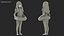 Chinese Child Girl in Swimsuit Stands with Inflatable Circle