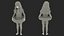 Chinese Child Girl in Swimsuit Stands with Inflatable Circle