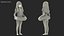 Chinese Child Girl in Swimsuit Stands with Inflatable Circle