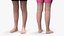 Chinese Child Girl in Swimsuit Stands with Inflatable Circle