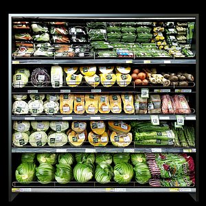 vegetables shelves model