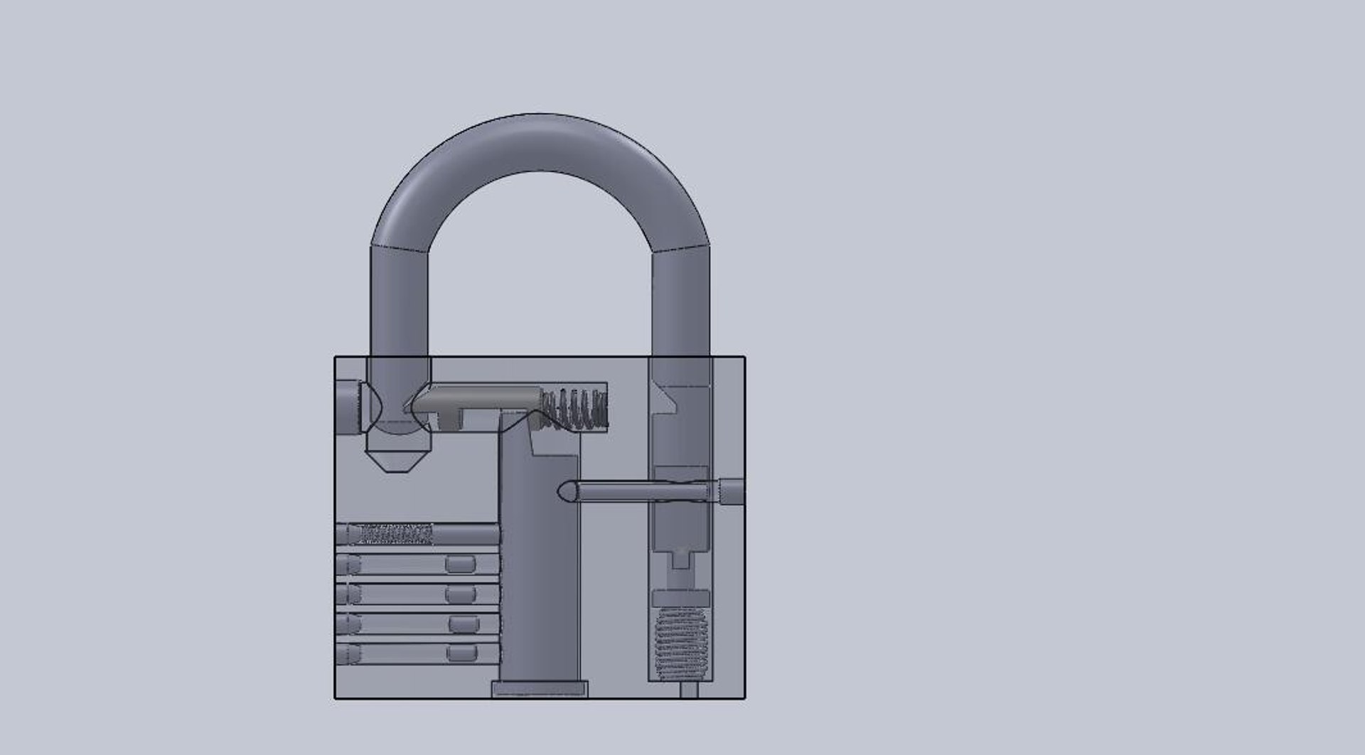 Padlock Solidwork 3ds