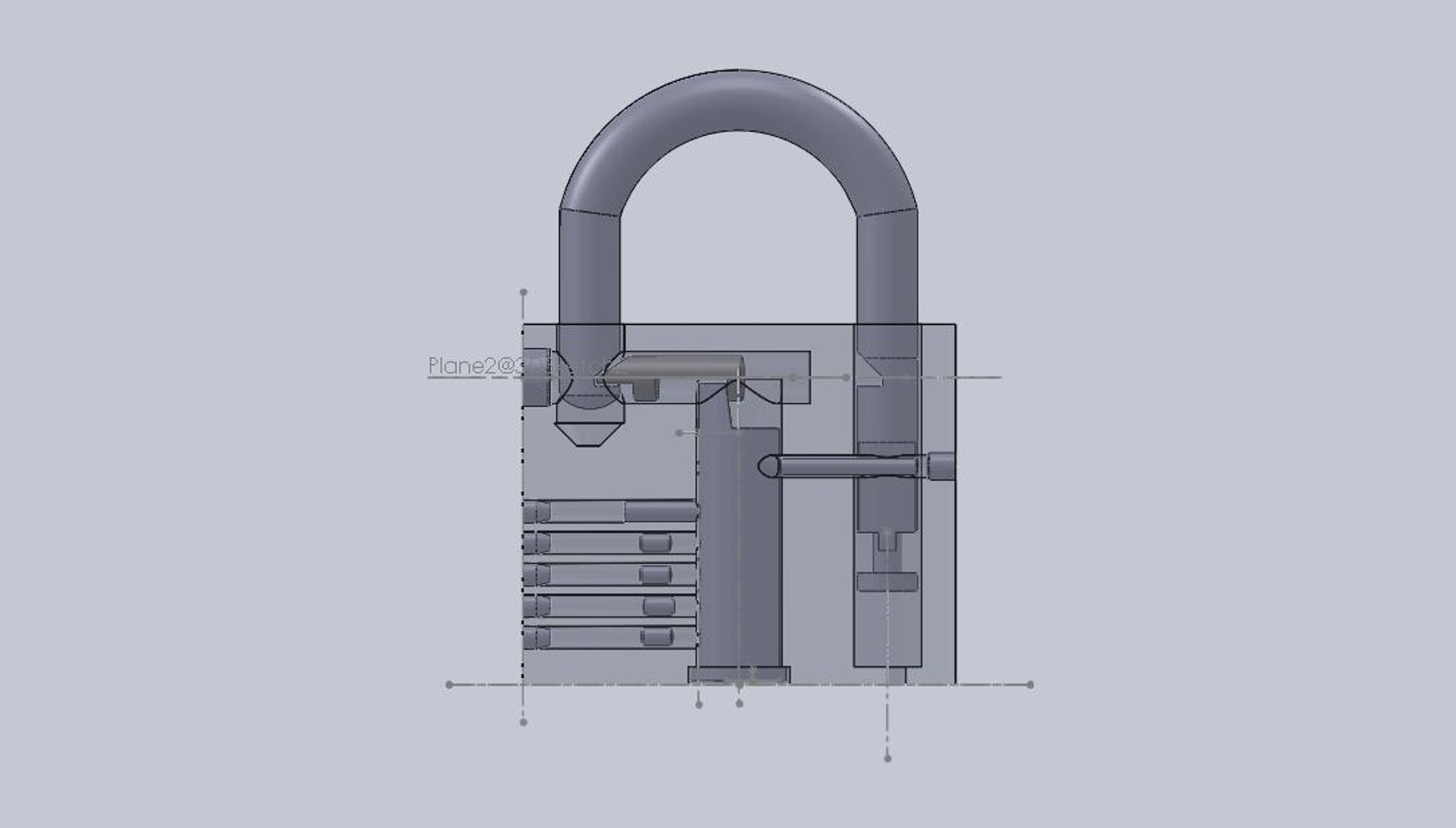 Padlock Solidwork 3ds