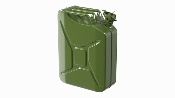 modelo 3d Tanque de combustible de gas Jerry de metal estilo militar ...