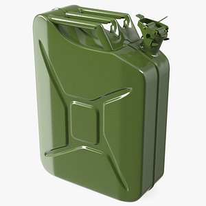 3D Metal Jerry Gas Fuel Tank Military Style model