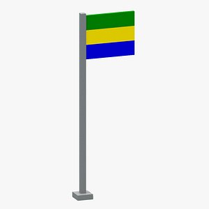 3D Gabon Flag