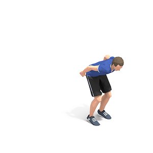 side jump Exercise Man Animation