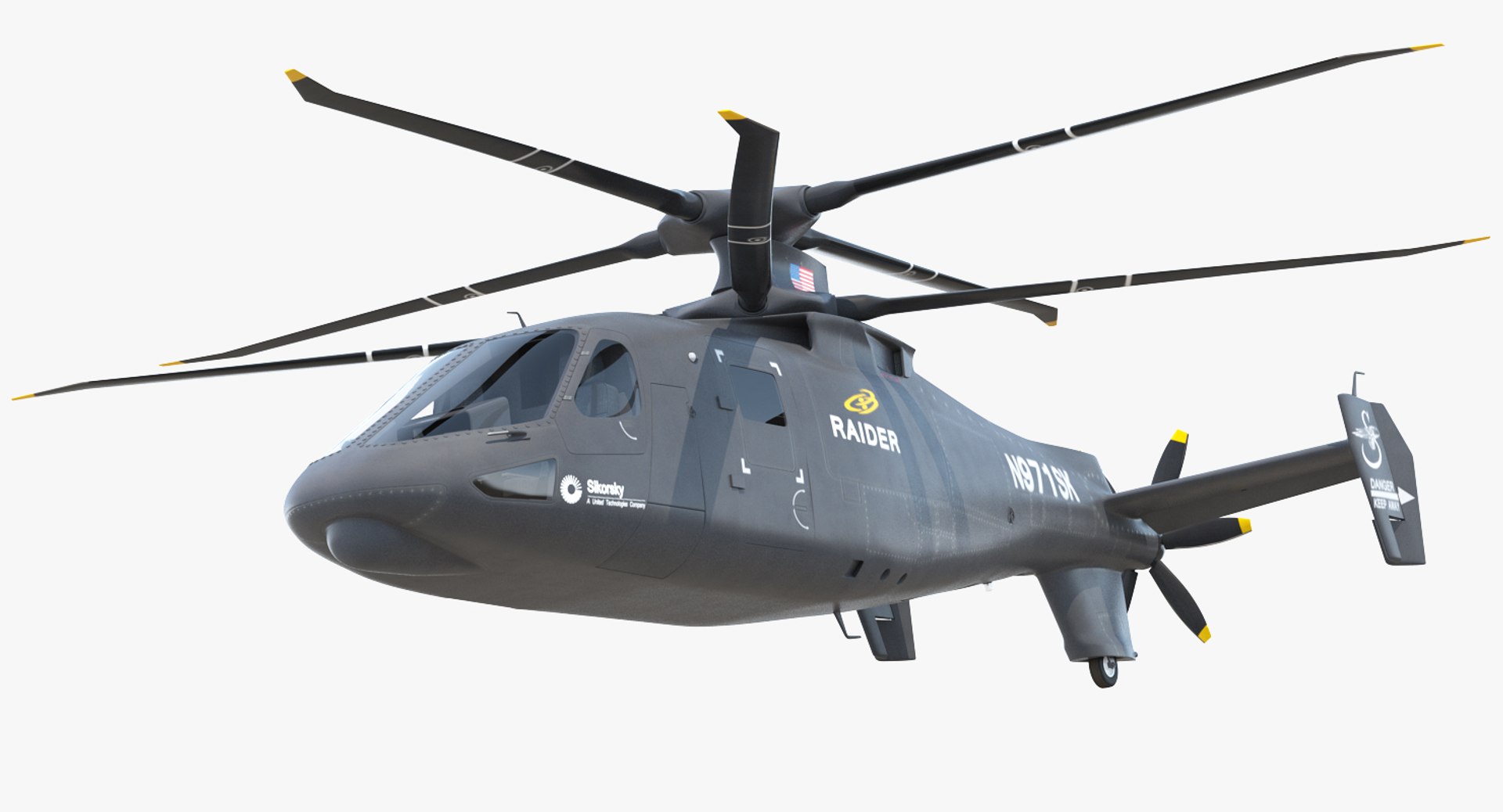Sikorsky S97 Raider Rigged 3D model preview