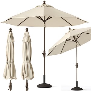 3D model Round Outdoor Patio Umbrella Pottery Barn